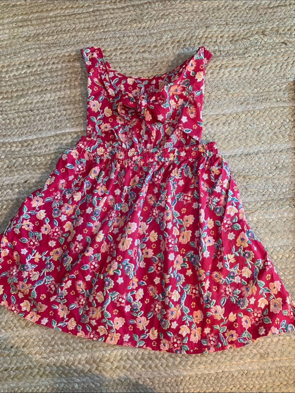 Vintage Printemps 100% Cotton Open Back Summer Dress - Picture 3 of 9